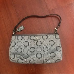 Coach silver wristlet
